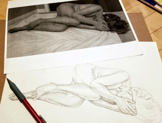 self-portrait from photograph