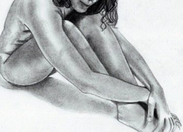 body image nude woman drawing